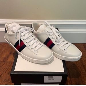 Gucci Ace watersnake leather sneakers size 36.5